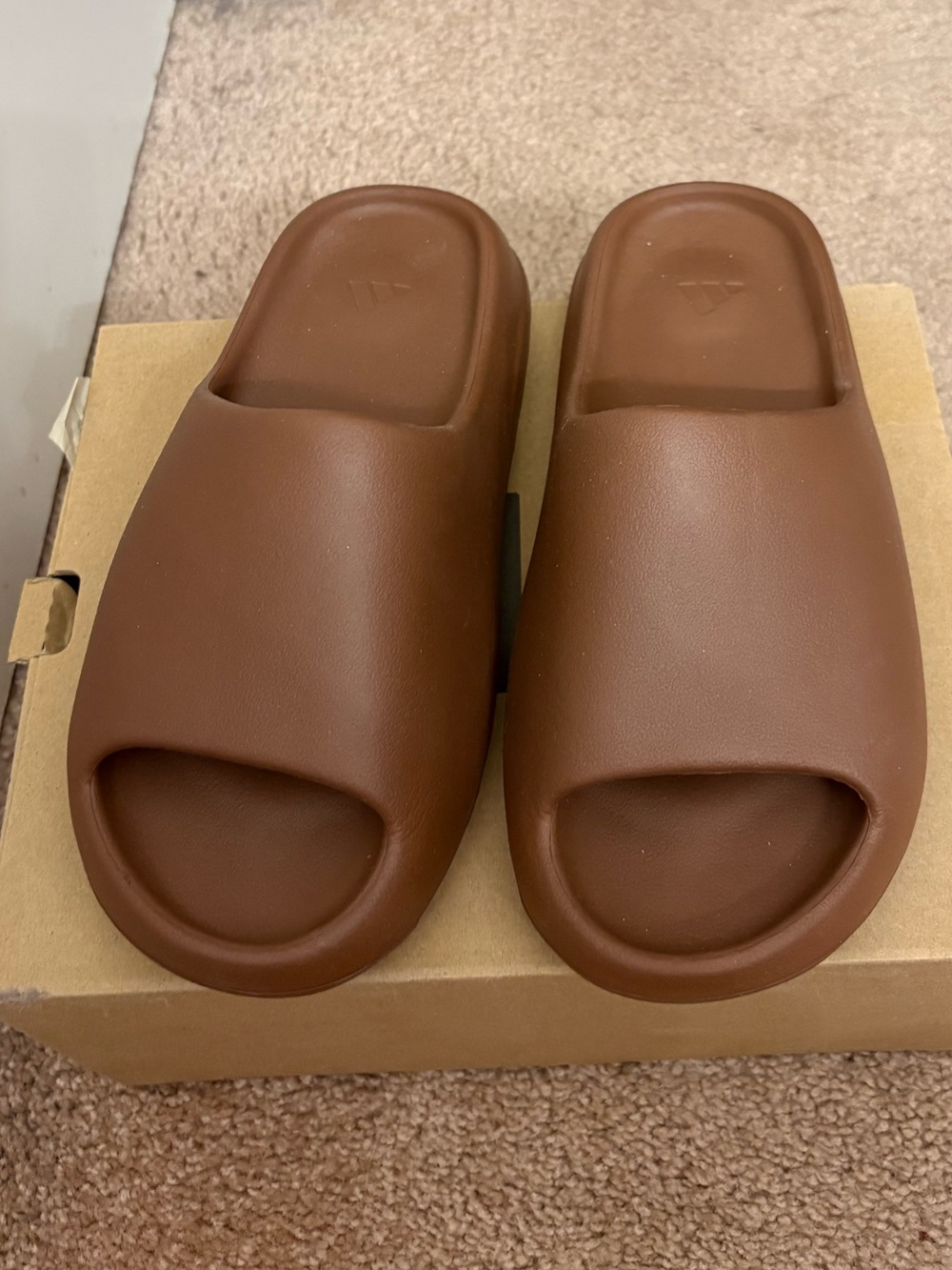 adidas Men's Brown Slide Sandals